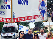 Movilidad y equipo ambulancia SanJose